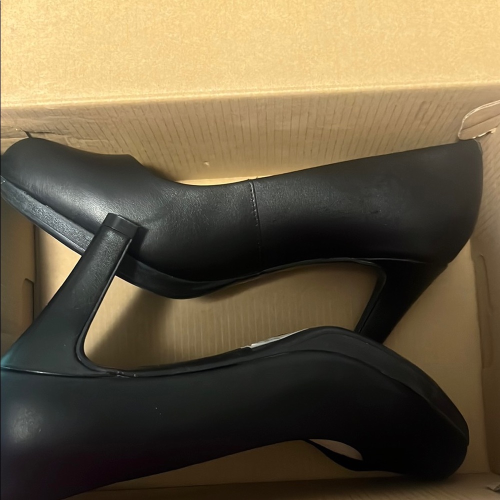 Clarks Black Leather Heels